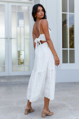 Shake Up My Heart Midi Dress White