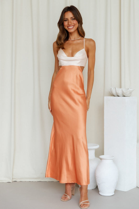 Angelic Lights Maxi Dress Orange