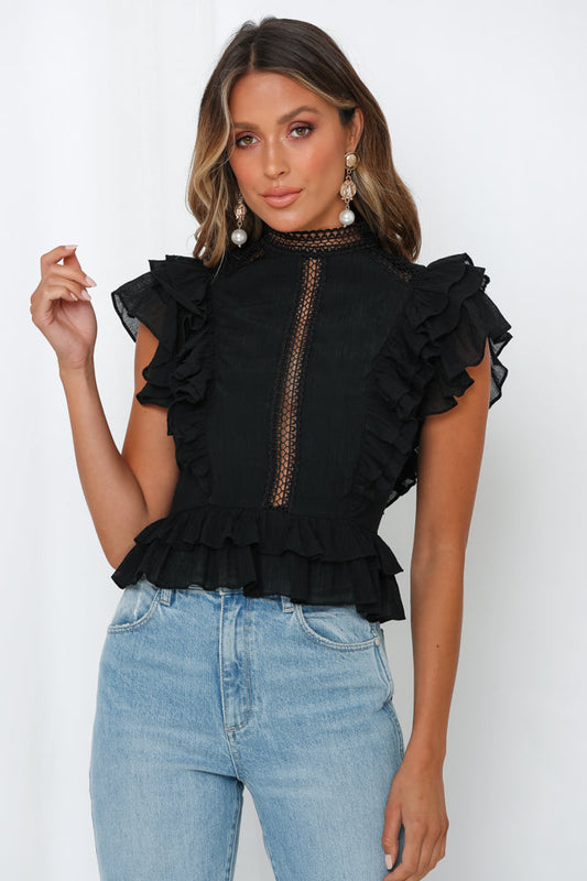 Carry Me Forward Top Black