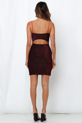 Break The Clock Dress Burgundy