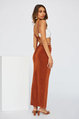 Yes Girl Maxi Skirt Brown