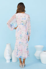 Meadow Wanderer Midi Dress Pink