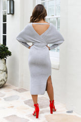 Vision Of You Midi Dress Grey