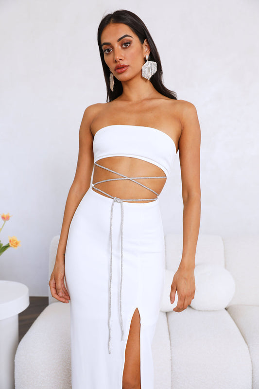 Live Big Midi Dress White