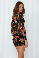 RUNAWAY Kimancy Dress Black Floral