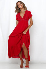 Venetian Islands Maxi Dress Wine