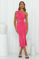 Block It Out Midi Dress Hot Pink