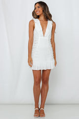 Crying Crystals Dress White