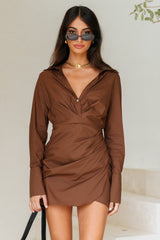 Tropicana Heights Dress Brown