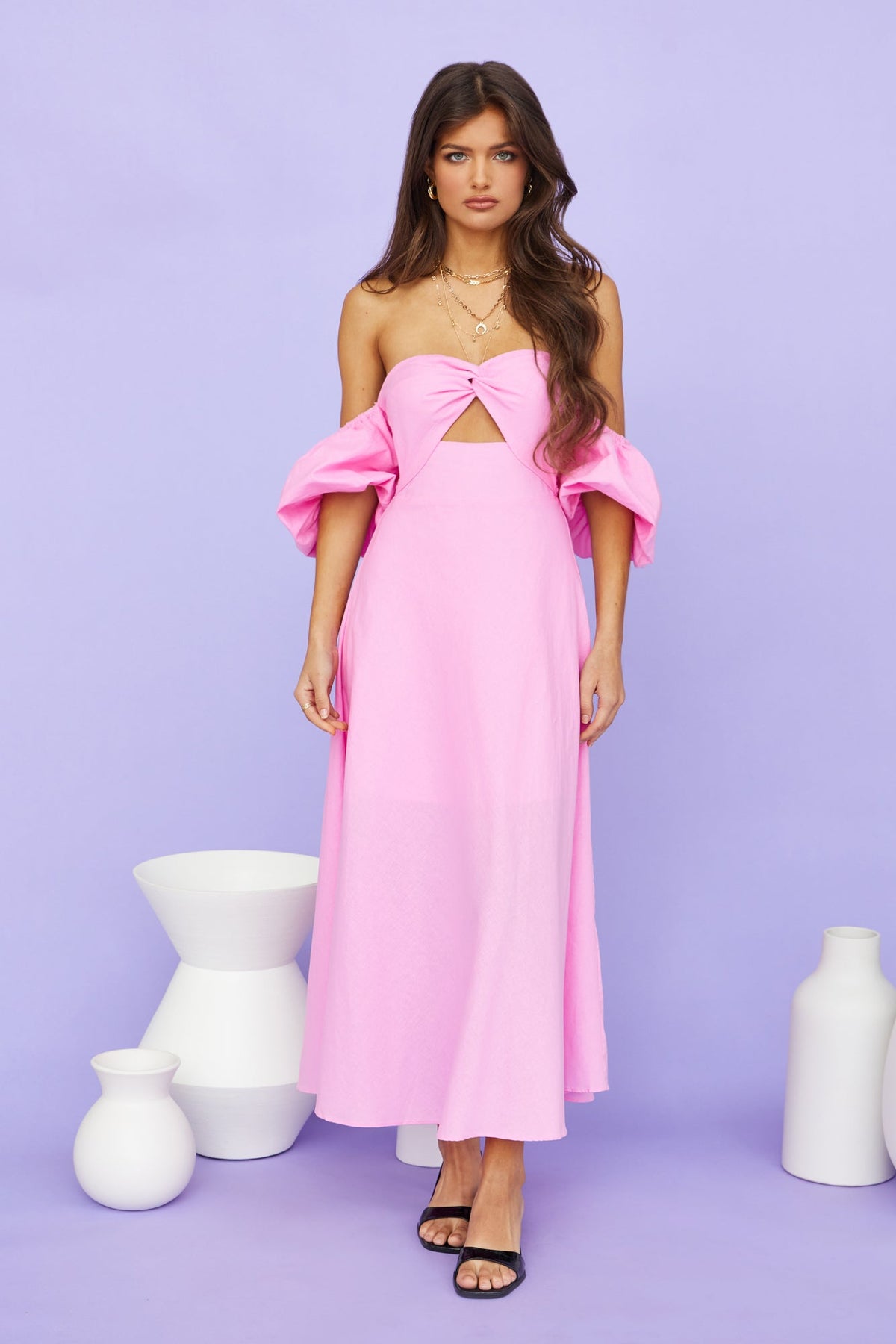 Always Pink Midi Dress Pink