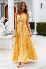 HELLO MOLLY No Other Love Maxi Dress Yellow