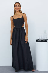 LIONESS Alexandria Maxi Skirt Black