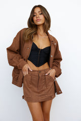 LIONESS Kenny Bomber Jacket Sepia Brown