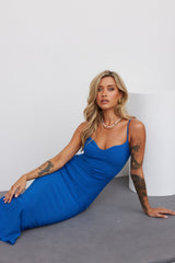 Fancy Heart Maxi Dress Royal Blue