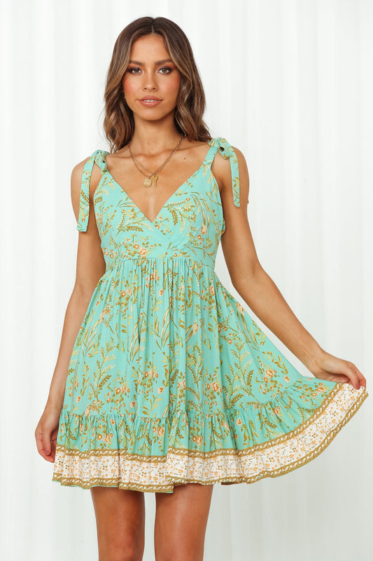 Tropical Fun Dress Mint