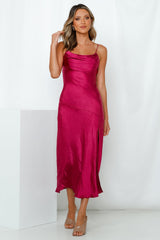 Wanted On The Dance Floor Midi Dress Fuchsia