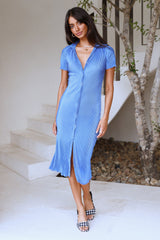 Cloudy Lives Midi Dress Blue