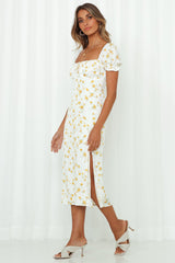 Sun Sand Sea Midi Dress White