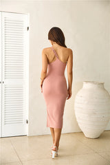 Style All Night Midi Dress Rose