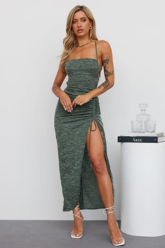 Chained To The Melody Maxi Dress Green