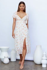 Not Too Far Midi Dress White