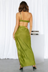 Make Me Feel Maxi Skirt Green