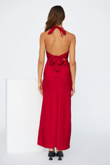 Mine All Night Maxi Dress Wine