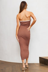 Foolish Games Midi Dress Brown