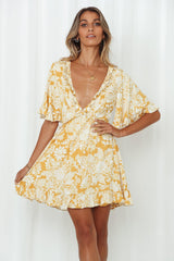 Blooming Till Spring Dress Yellow