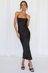 Who Loves You Midi Dress Black