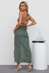 Chained To The Melody Maxi Dress Green